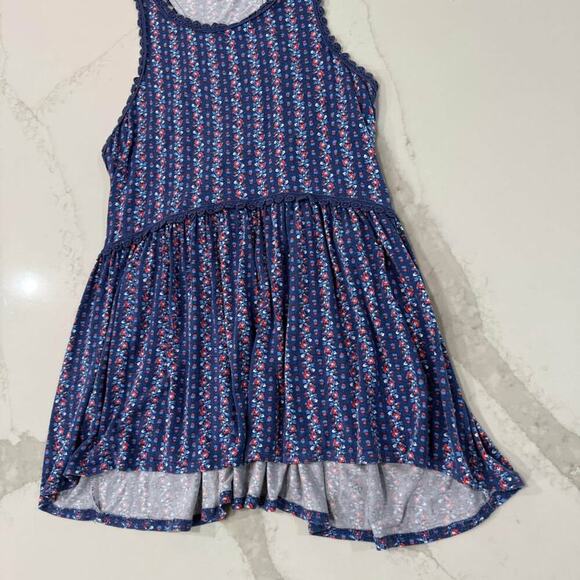 Matilda Jane Beyond The Horizon Floral Tunic Tank Top Womens Medium Blue Cottage - Picture 2 of 8